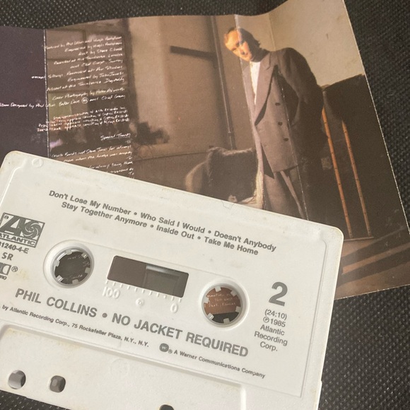 Vintage 85’s cassette tape-Phil Collins No Jacket Required & Buster Soundtrack - Picture 5 of 9